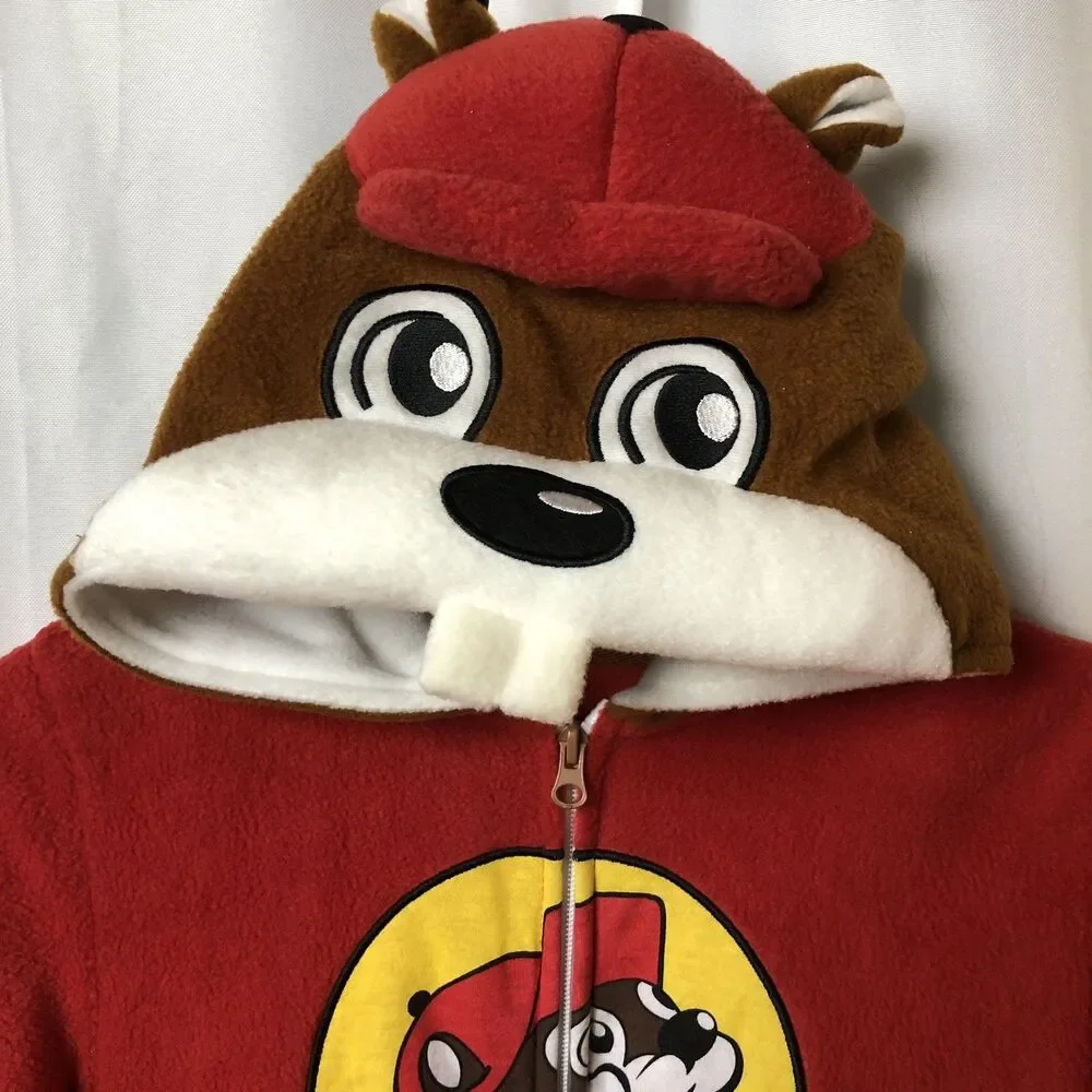 Buc-ee's Beaver Mascot Buc Union Body Suit Costume Pajamas Youth XS NWT